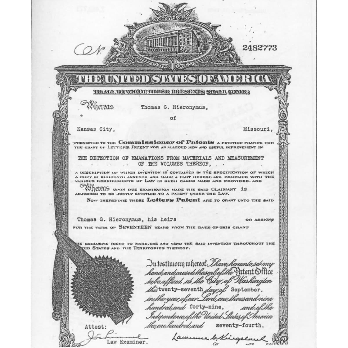 Scalar Energy Instrument Patent